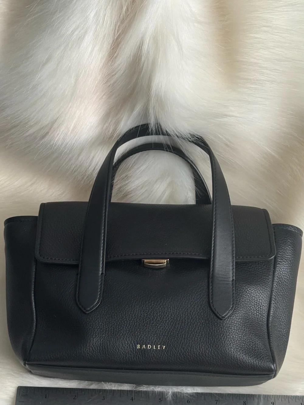 Radley Black Leather Top-Handle Satchel